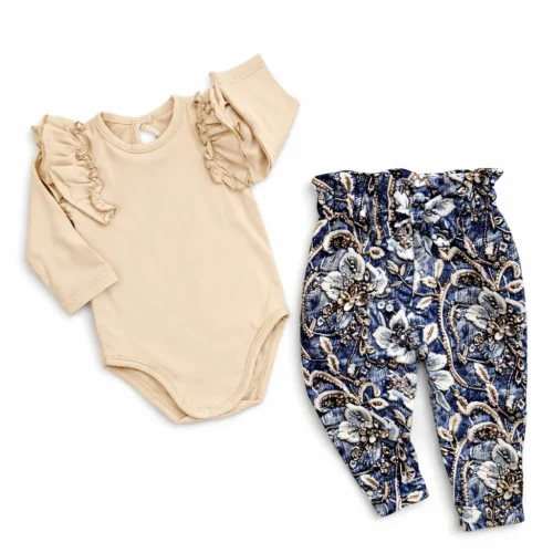 Komplekt tüdrukule (body ja püksid) beež