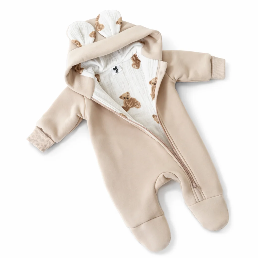 Paks ja seest uhutud puuvillane kombekas musliini voodriga