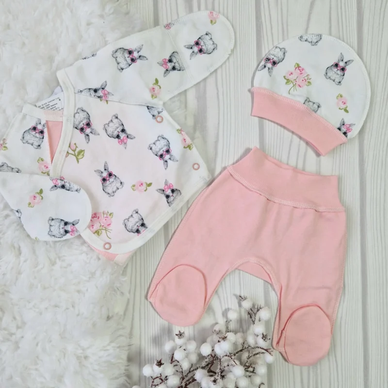 3 osaline komplekt roosa