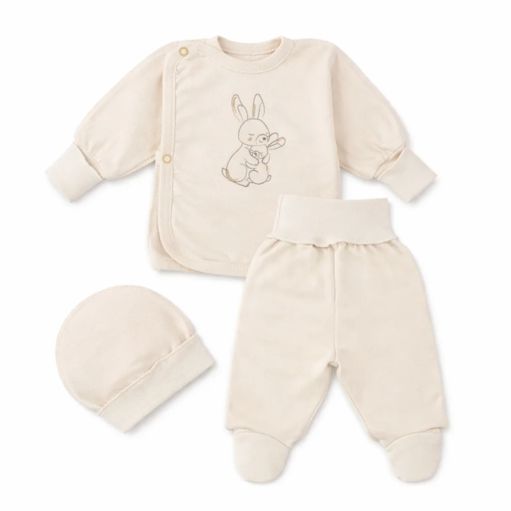 Komplekt „Emme kallistused“ jänestega pärlmutrine